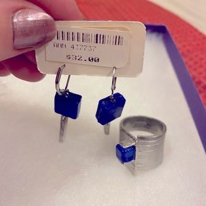 Modern Native American earrings and ring set